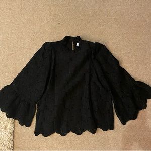 & Other Stories Lace, Bell Sleeve Blouse